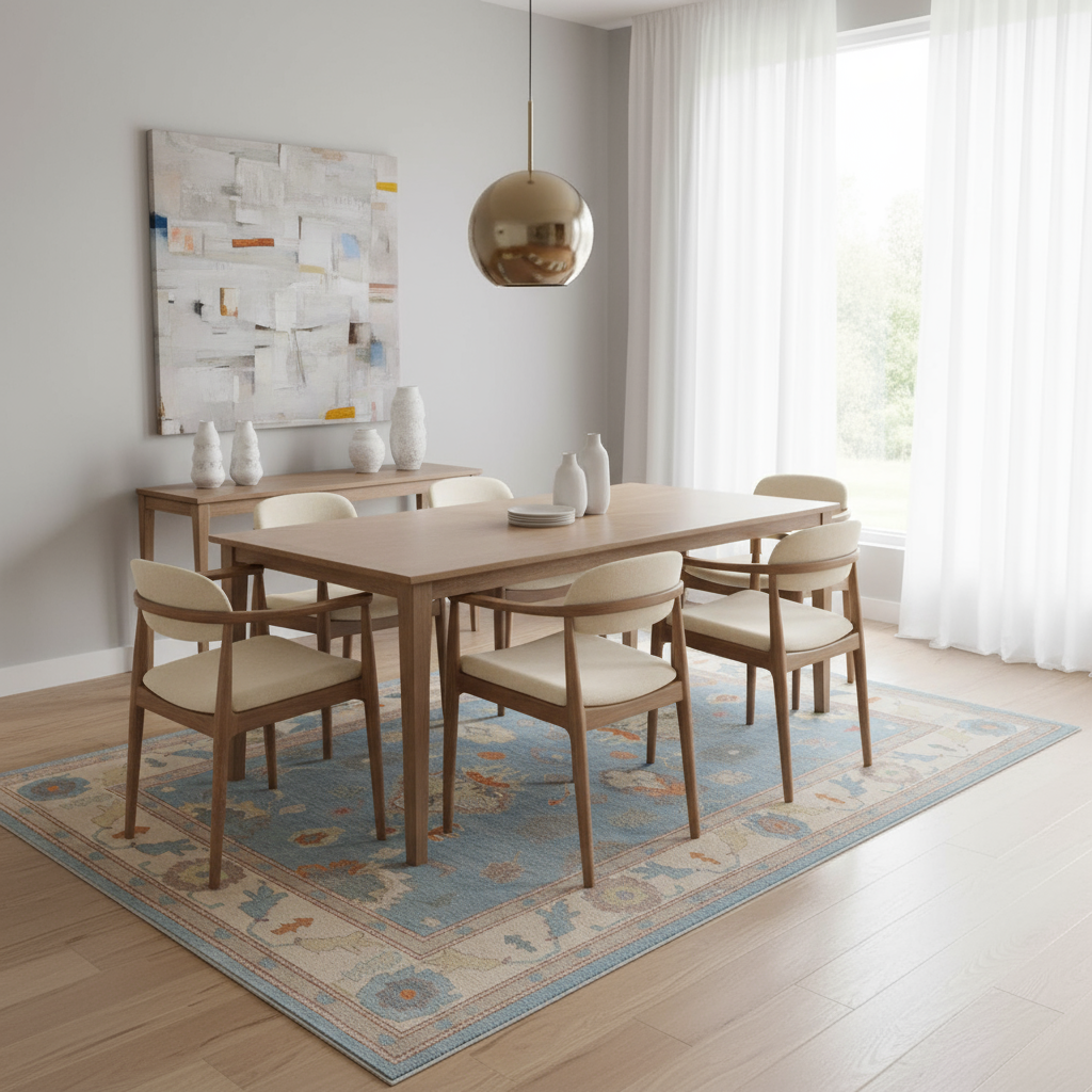 9.10 x 13.11 ft Hand Knotted Oushak Rug
