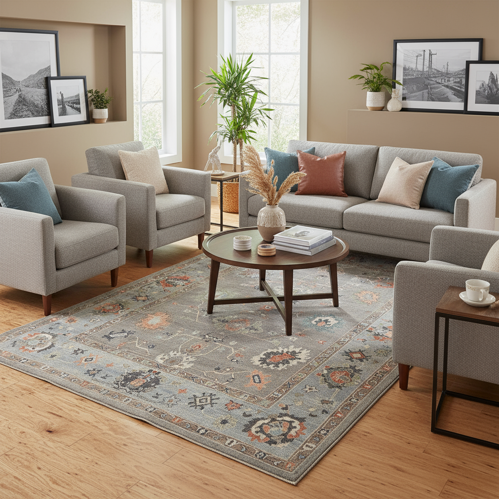 10.6 x 15.5 ft Hand Knotted Oushak Rug