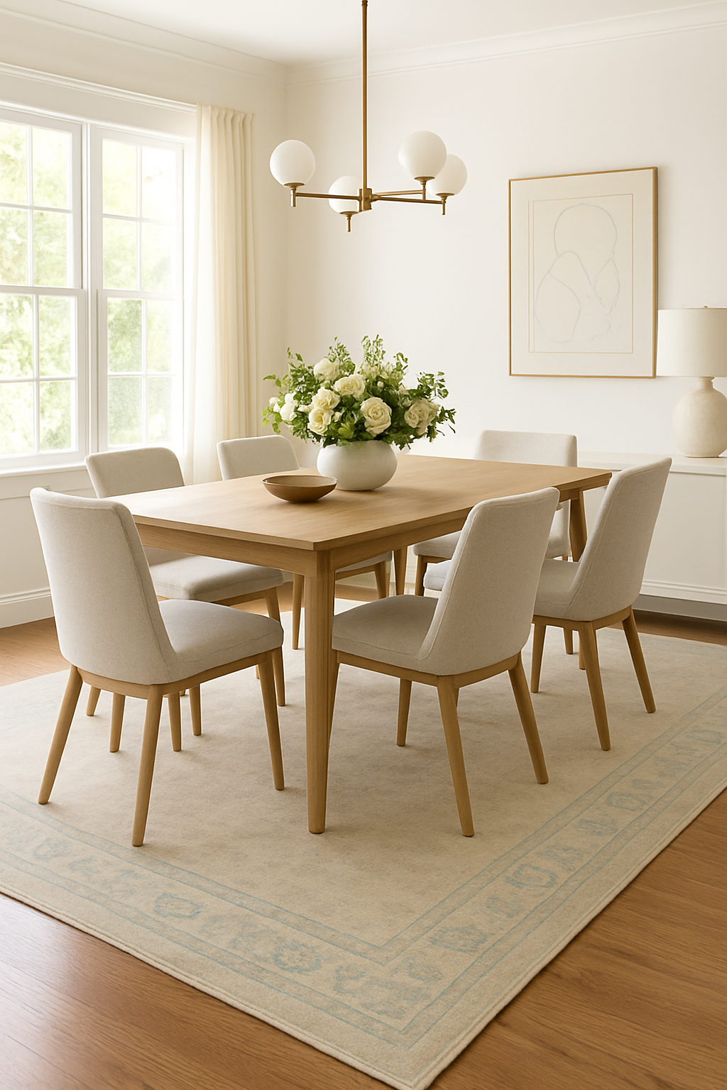 9.10 x 13.7 ft Hand Knotted Oushak Rug