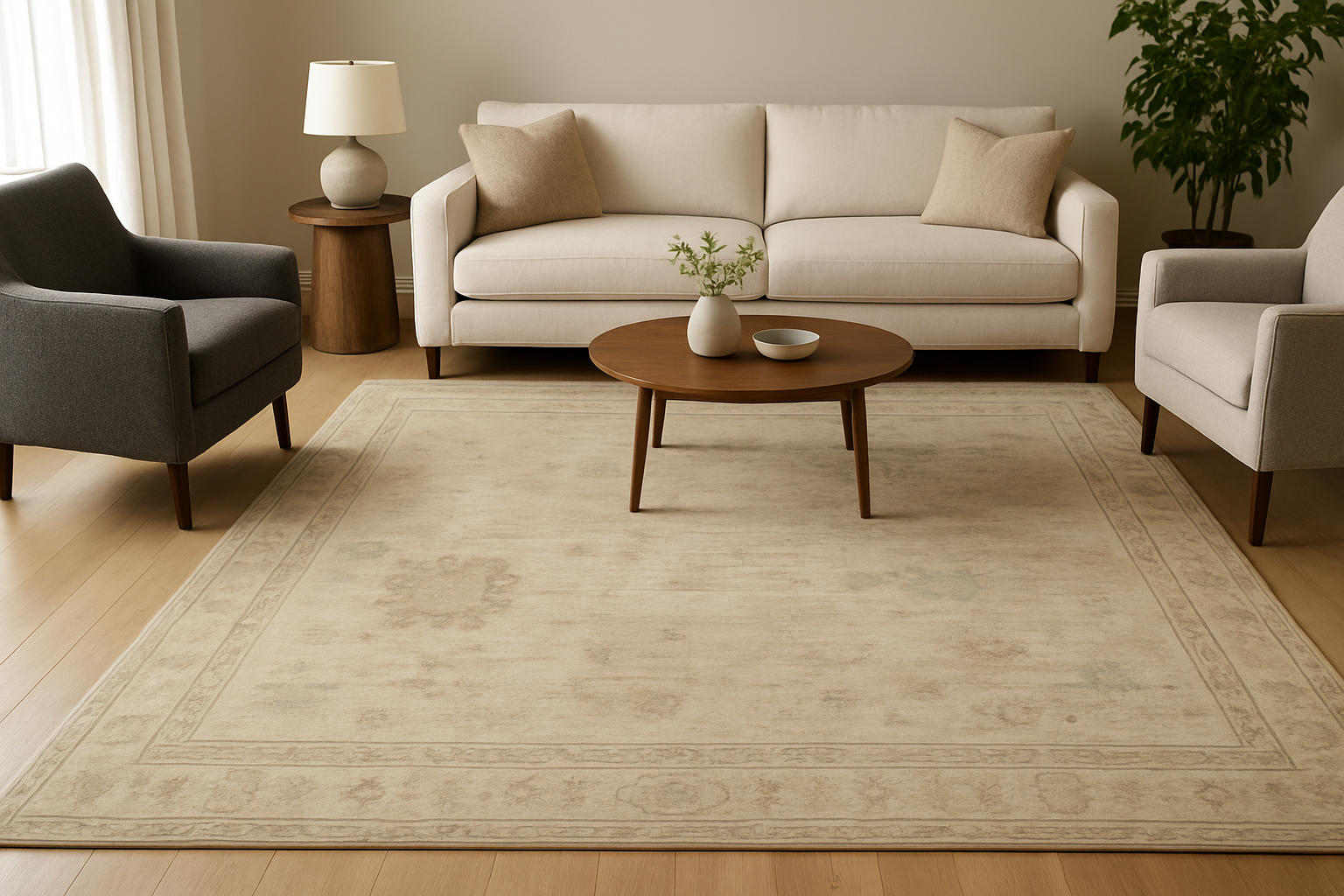 9.10 x 13.9 ft Hand Knotted Oushak Rug