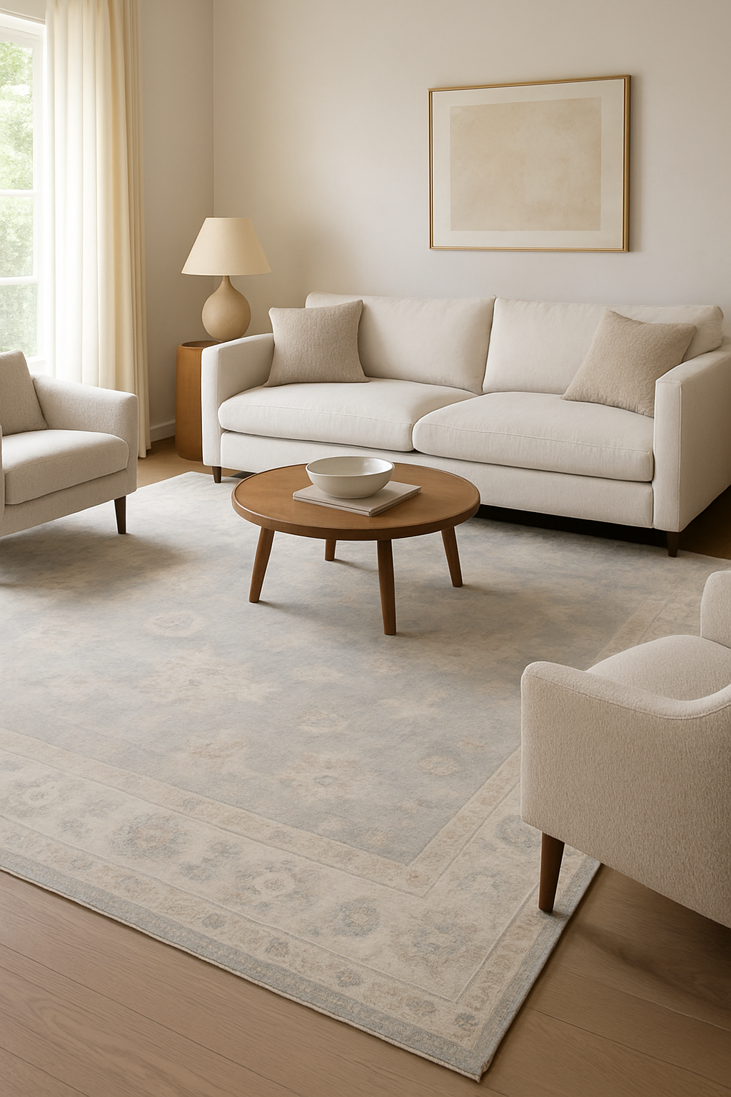 8.9 x 11.9 ft Hand Knotted Oushak Rug