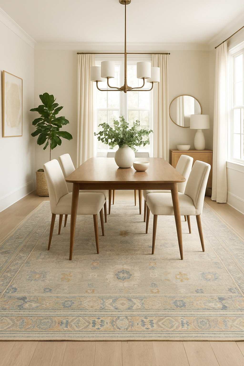 8.10 x 11 ft Hand Knotted Oushak Rug