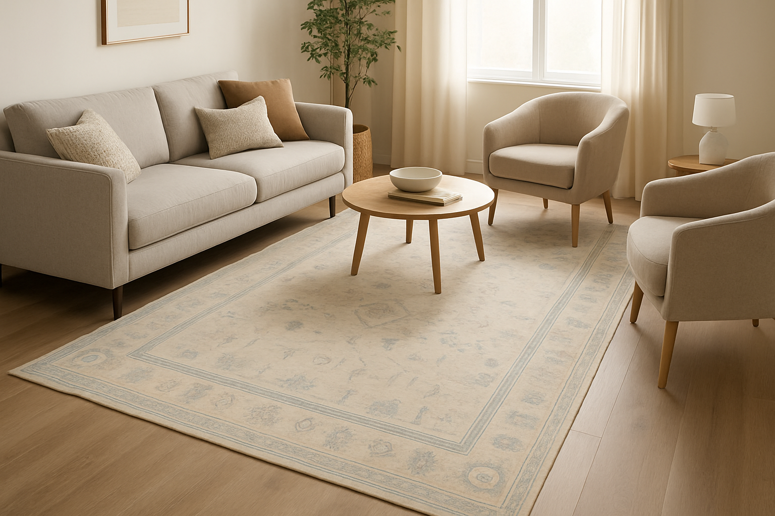 8.7 x 11.6 ft Hand Knotted Oushak Rug