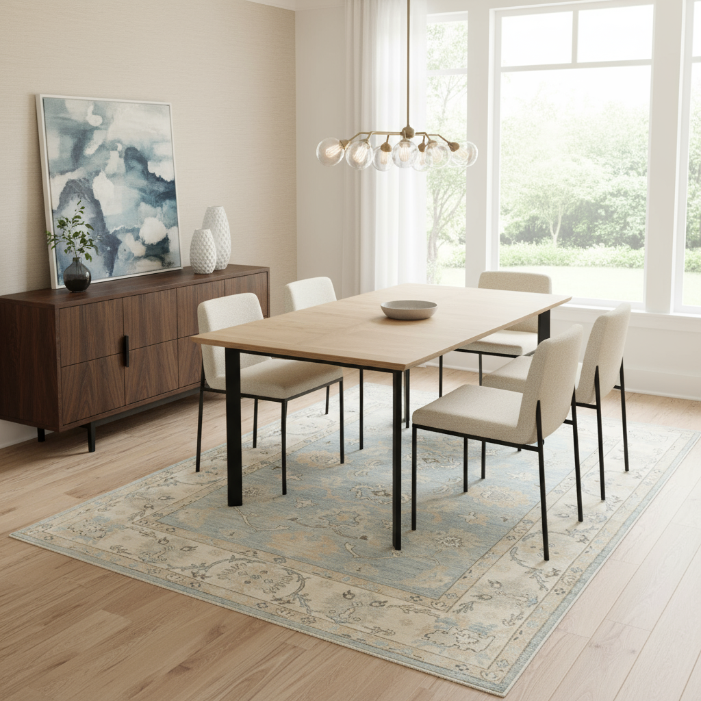 8.10 x 11.9 ft Hand Knotted Oushak Rug