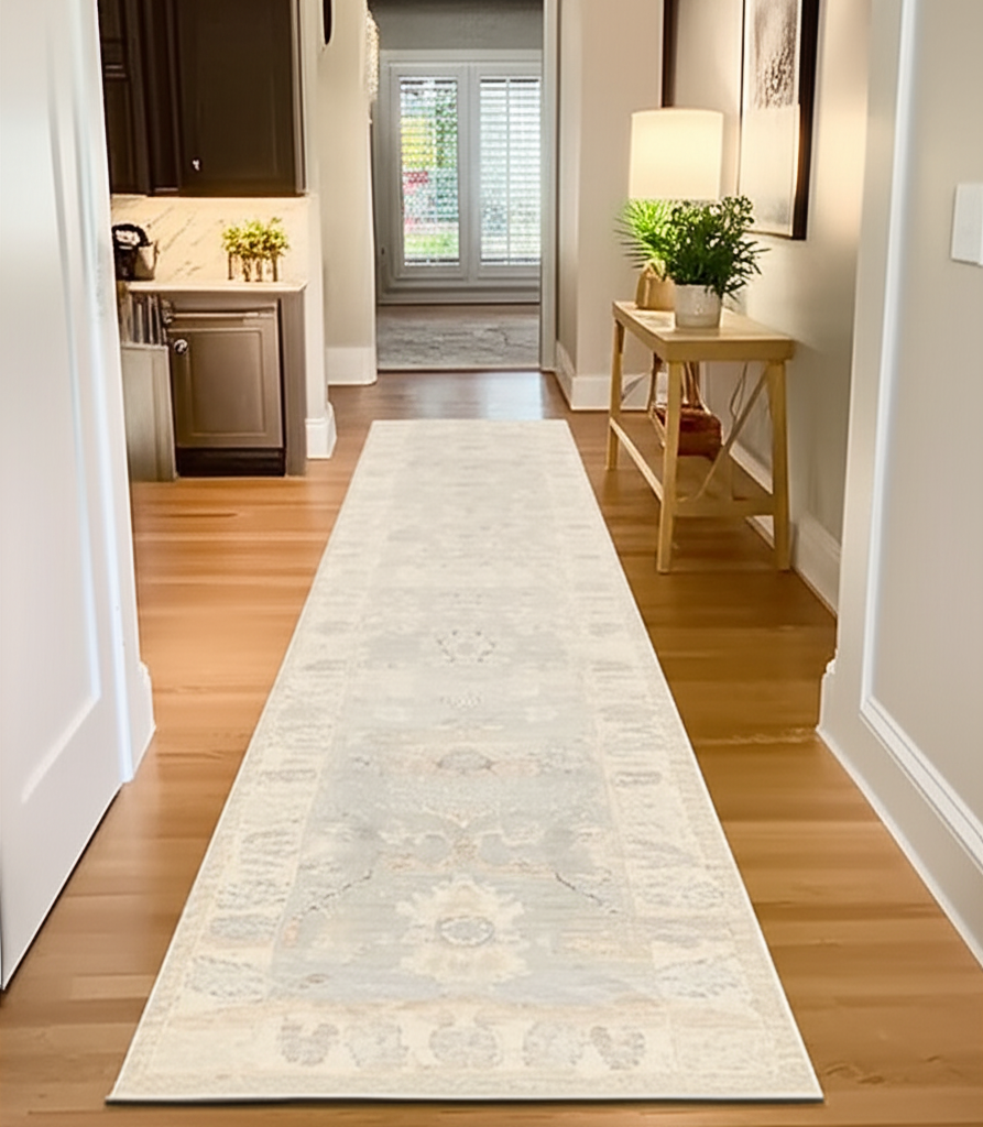 2.9 x 9.2 ft Hand Knotted Oushak Runner