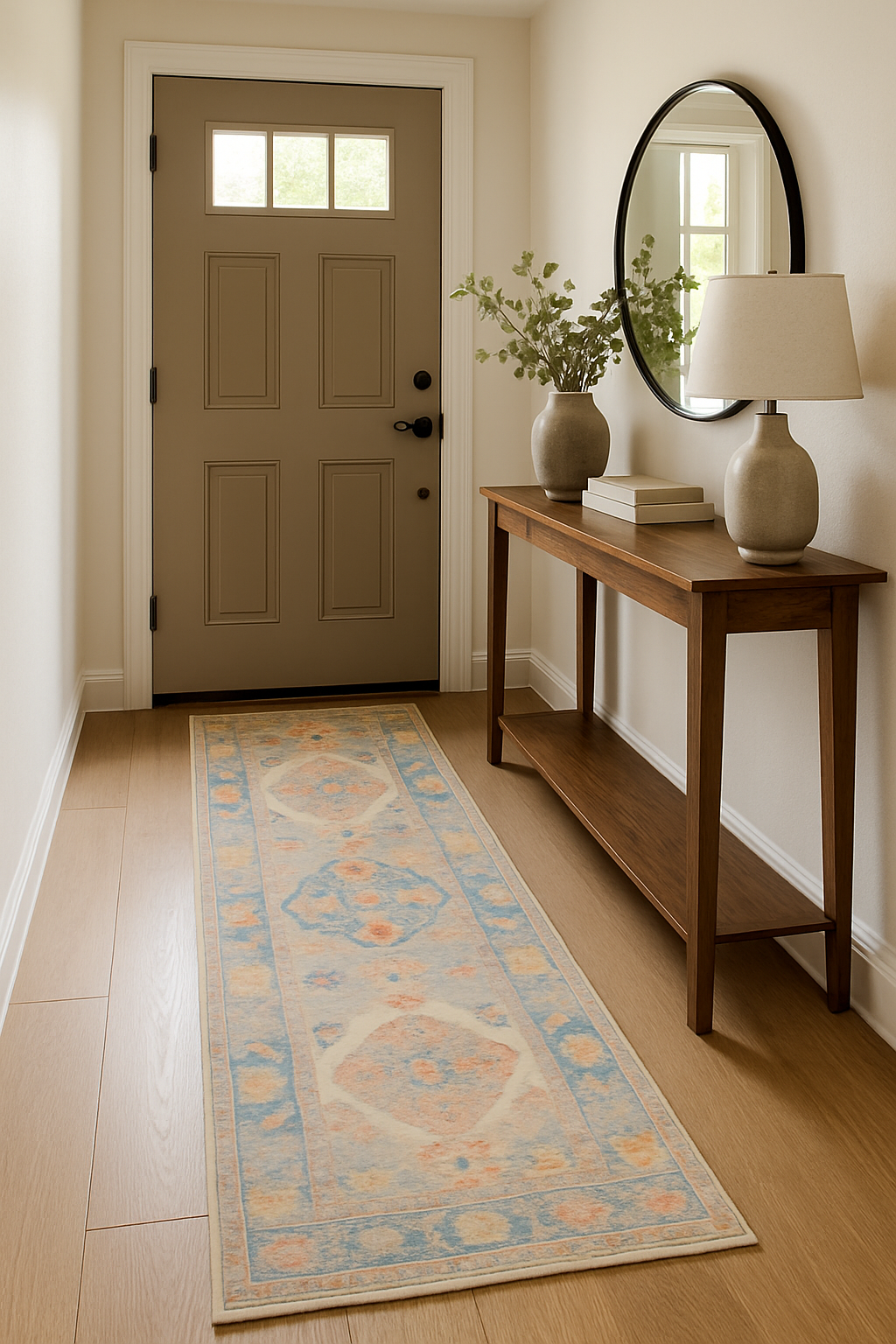 3 x 10.8 ft Hand Knotted Oushak Runner
