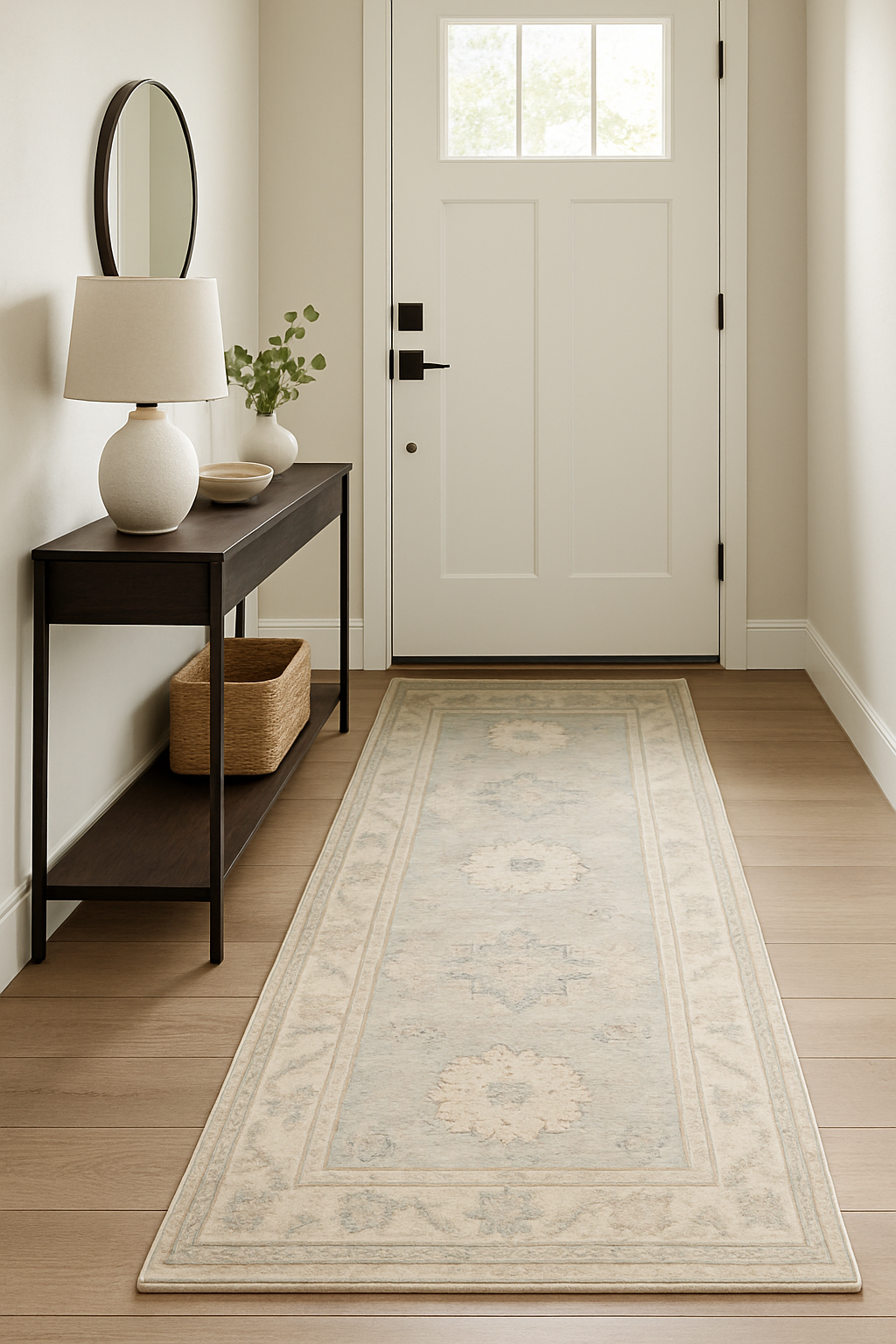 2.9 x 8.9 ft Hand Knotted Oushak Runner