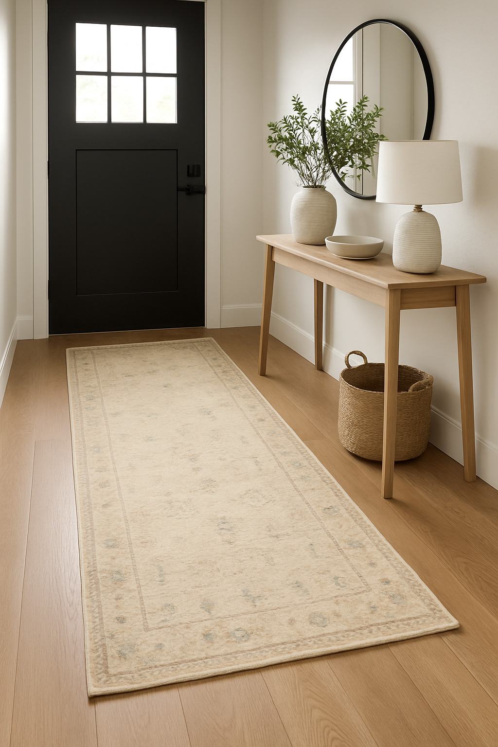 2.9 x 9.5 ft Hand Knotted Oushak Runner