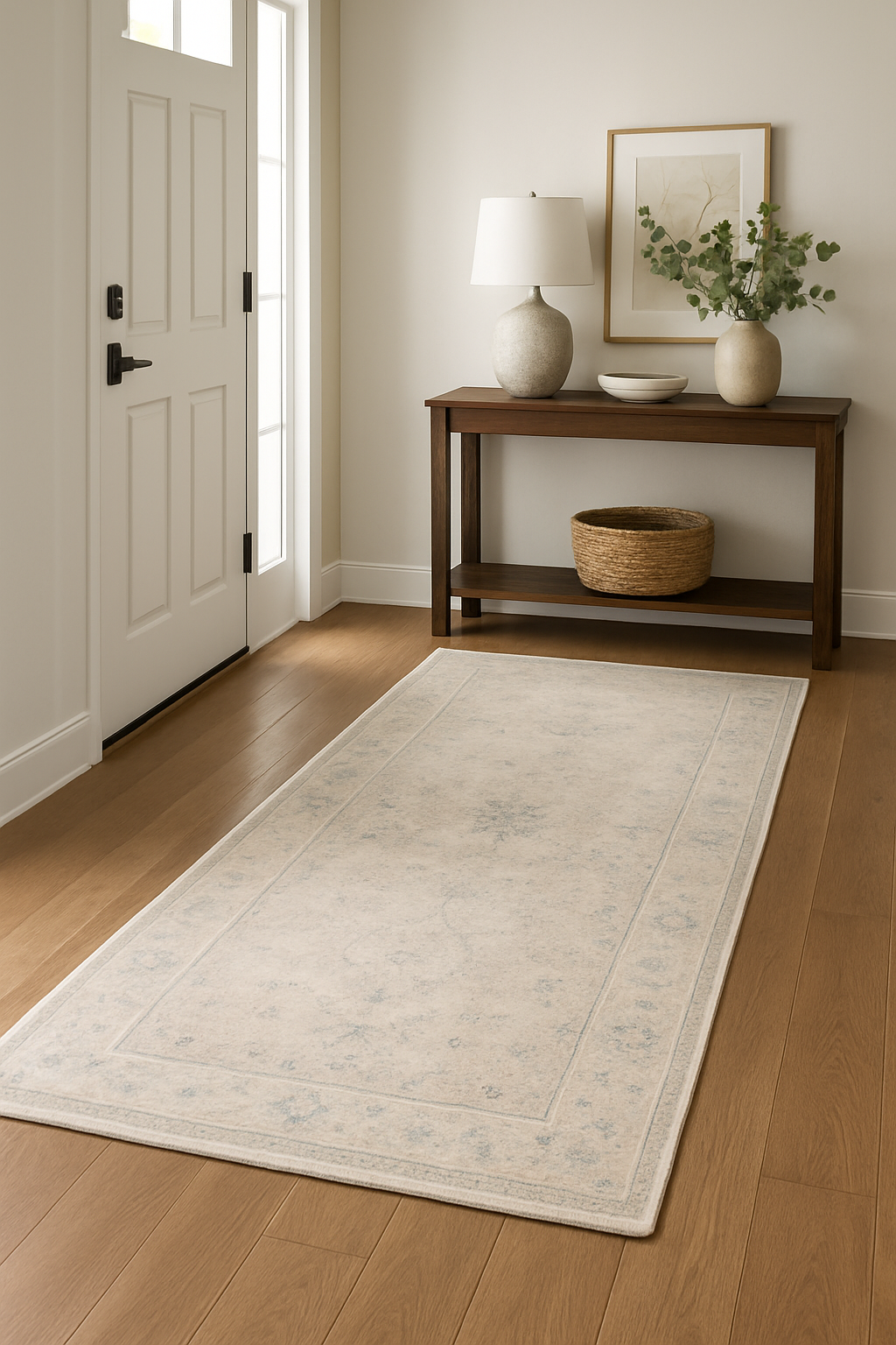 3 x 8.7 ft Hand Knotted Oushak Runner