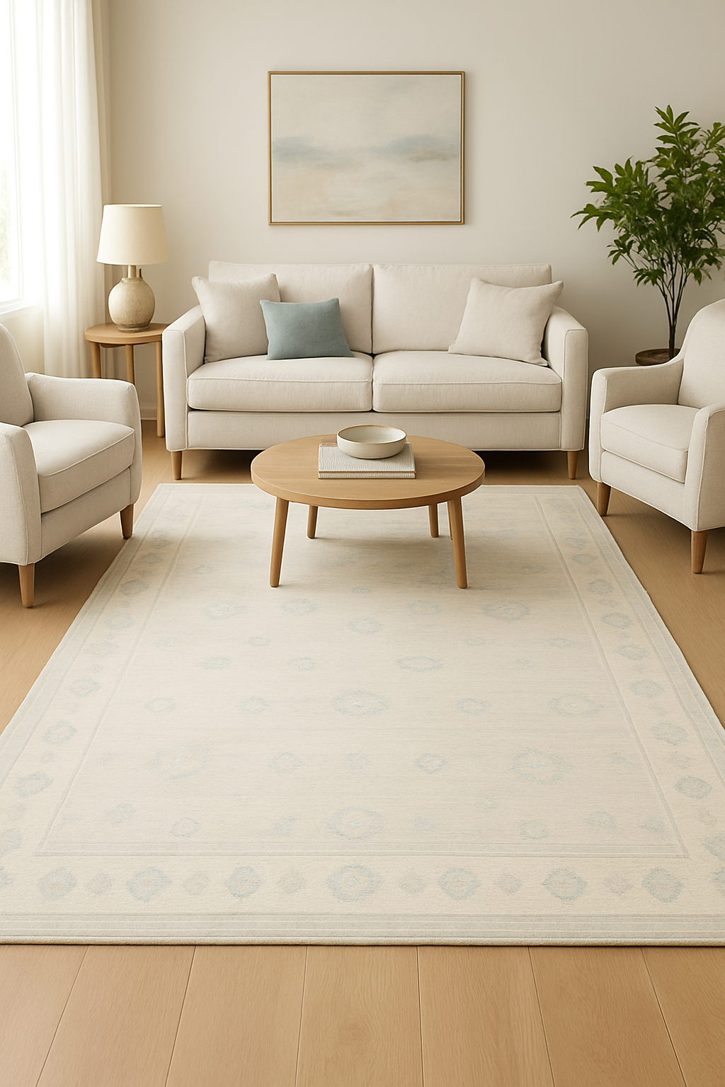 10 x 13.6 ft Hand Knotted Oushak Rug