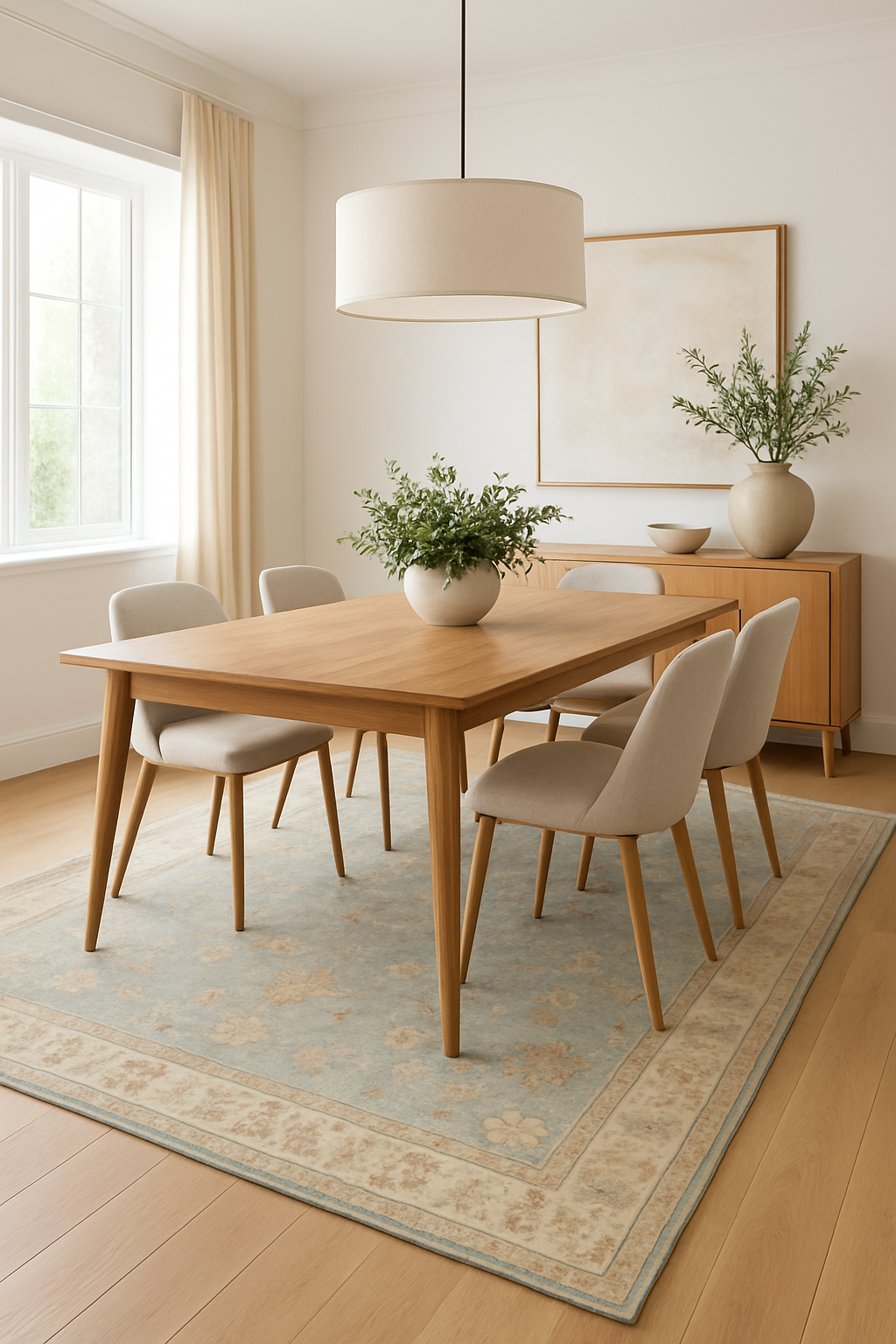 7.1 x 14.7 ft Hand Knotted Oushak Rug
