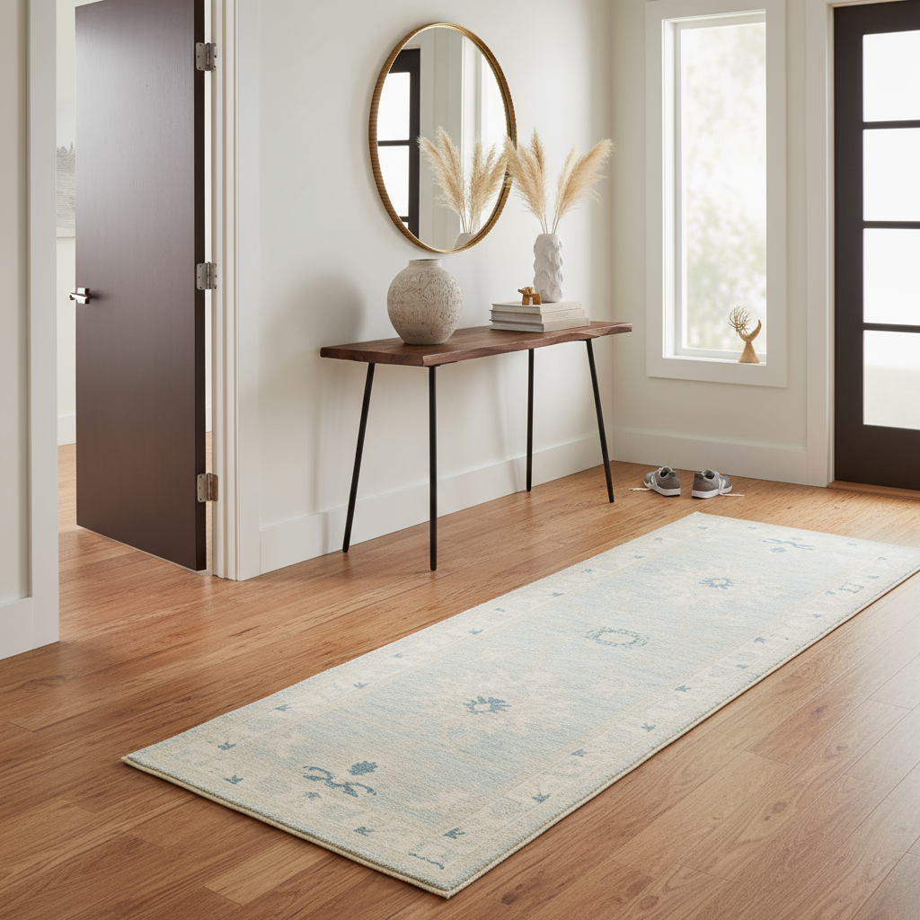 2.10 x 7.10 ft Hand Knotted Oushak Runner
