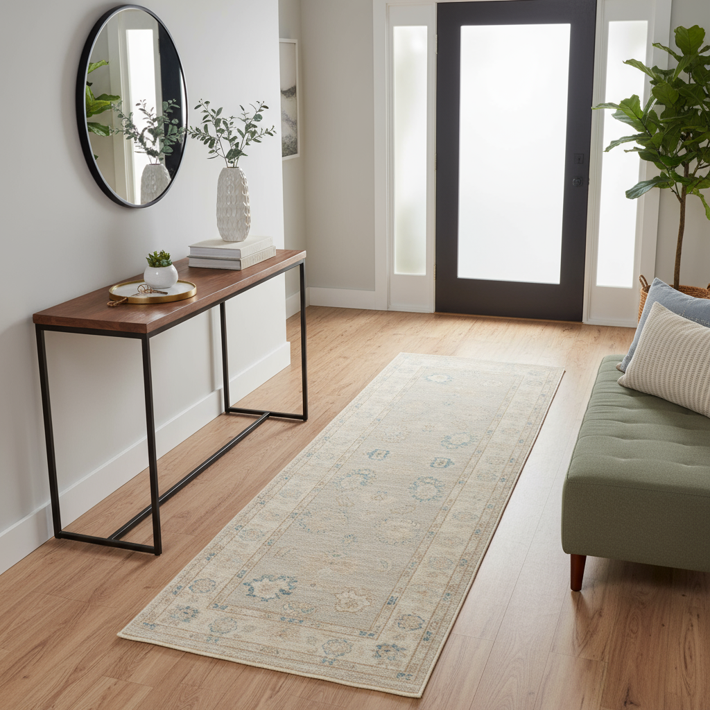 2.7 x 8.2 ft Hand Knotted Oushak Runner