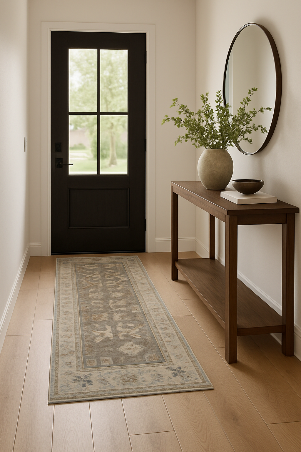 2.11 x 7.11 ft Hand Knotted Oushak Runner