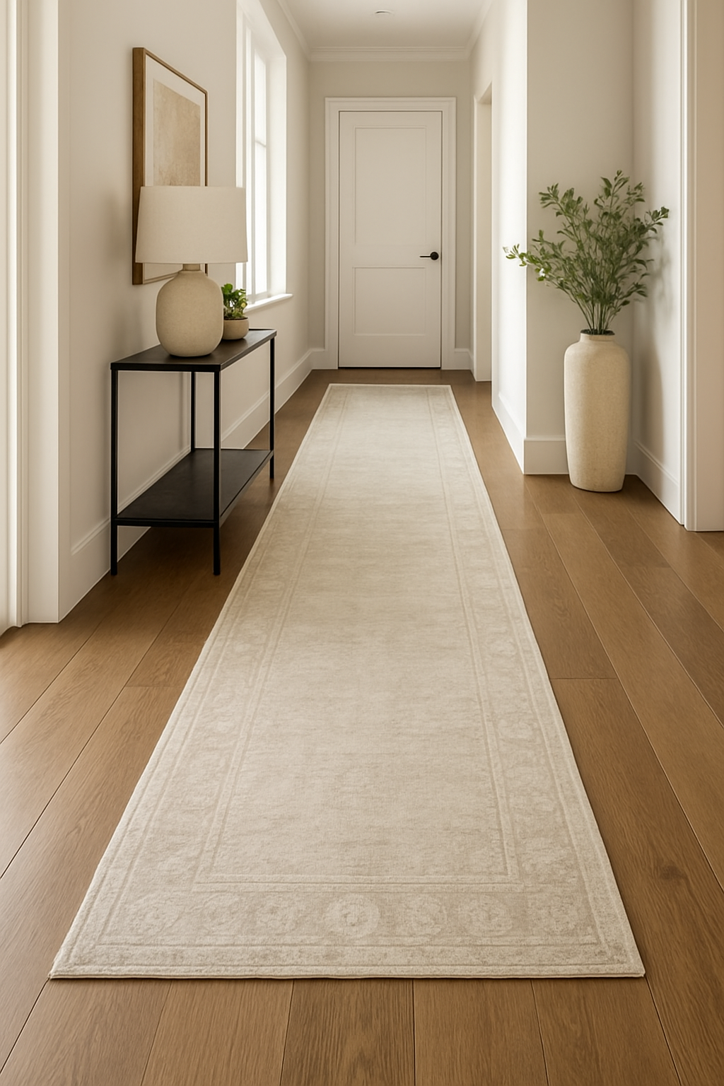 2.6 x 10.5 ft Hand Knotted Oushak Runner
