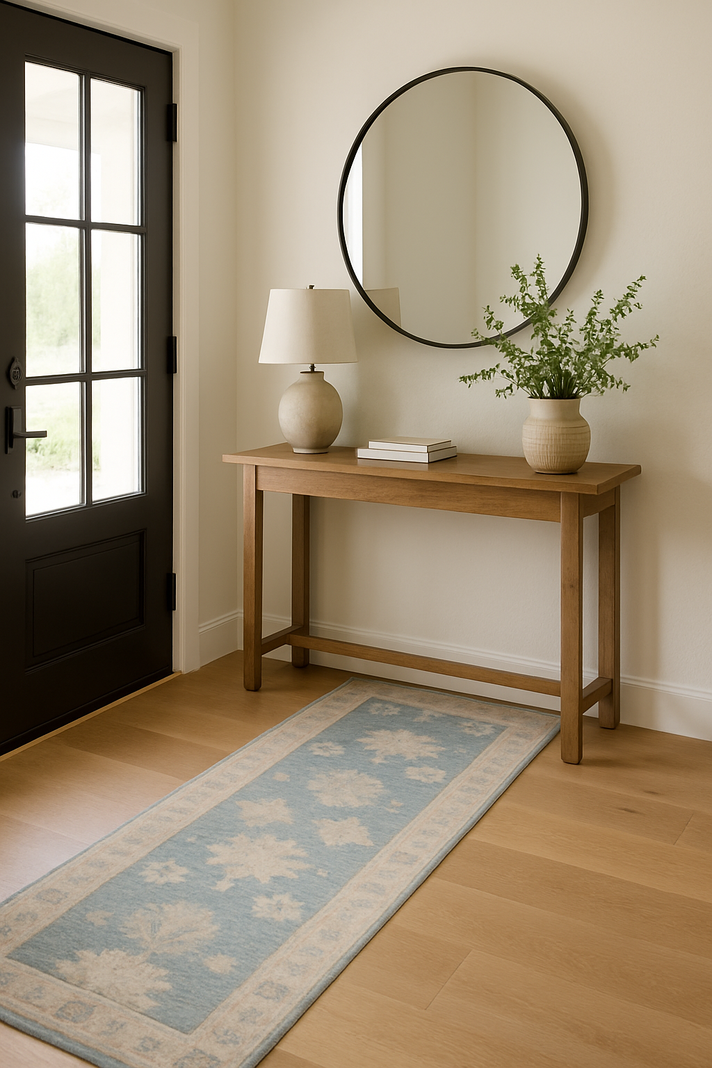 2.5 x 7.4 ft Hand Knotted Oushak Runner
