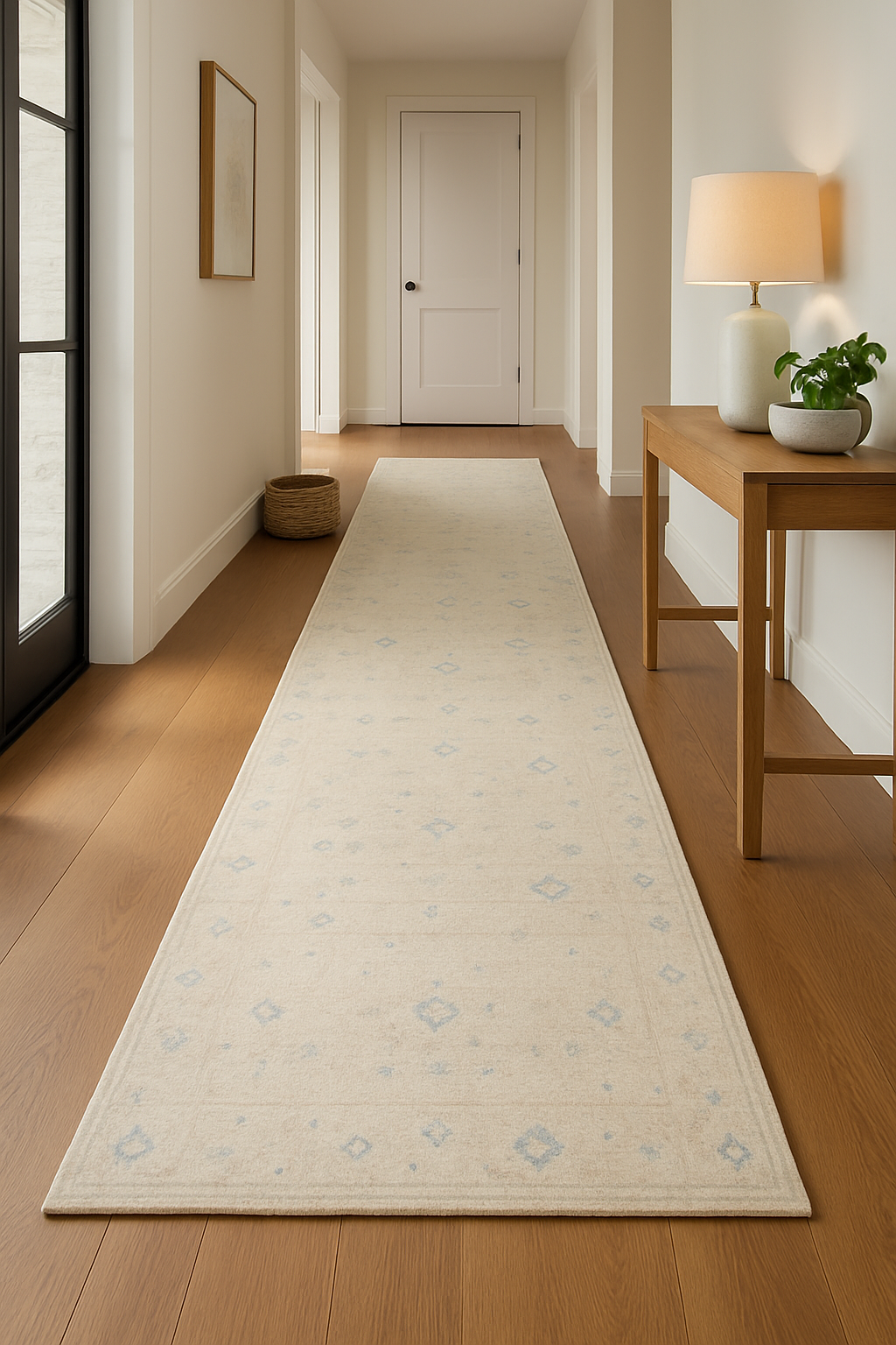 3 x 11.5 ft Hand Knotted Oushak Runner