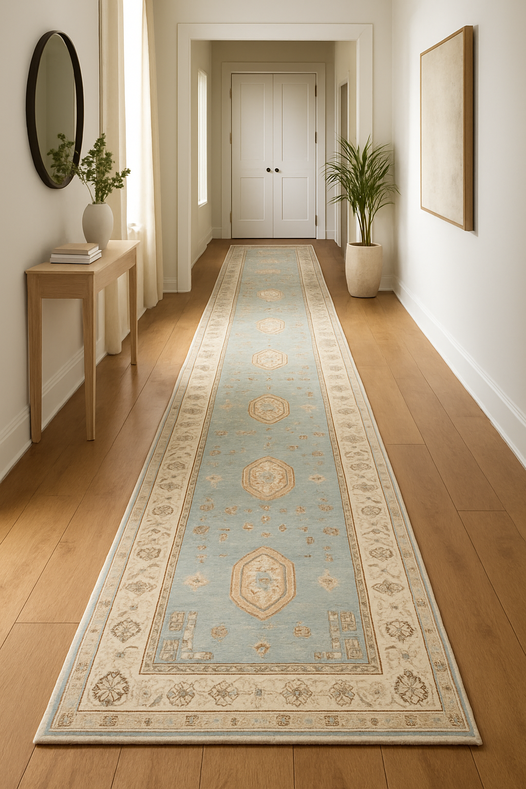 3.2 x 12.9 ft Hand Knotted Khotan Runner