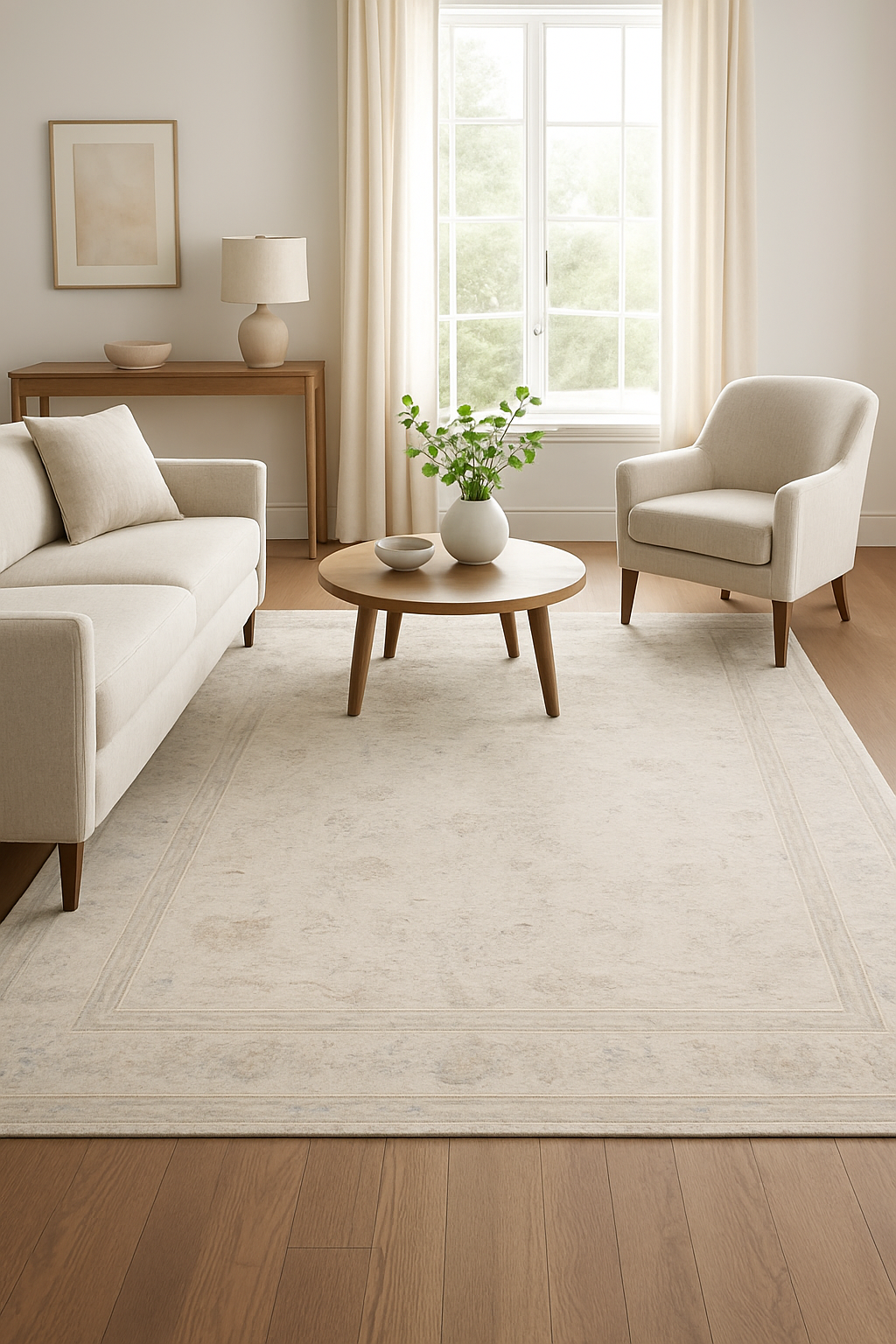 8.9 x 11.8 ft Hand Knotted Oushak Rug