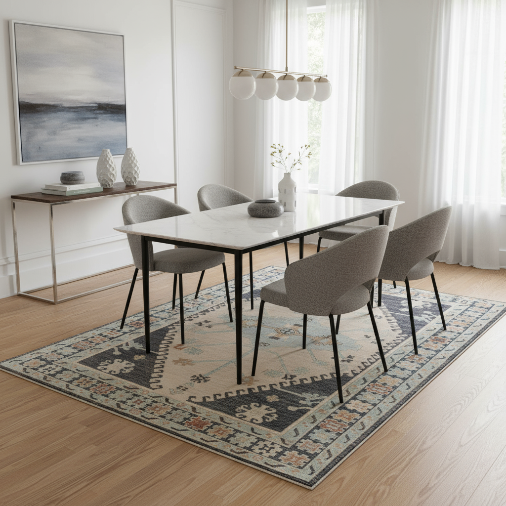 8.1 x 9.11 ft Hand Knotted Oushak Rug