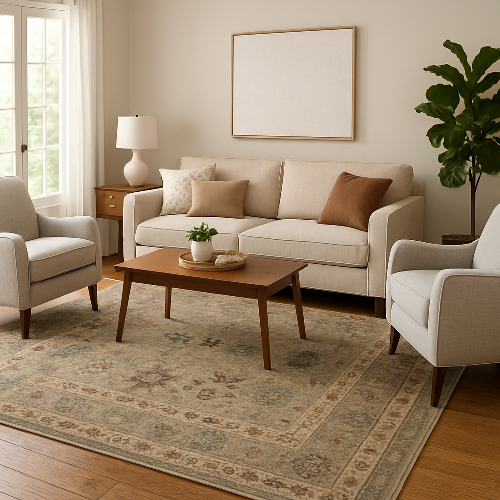 9 x 12.1 ft Hand Knotted Oushak Rug