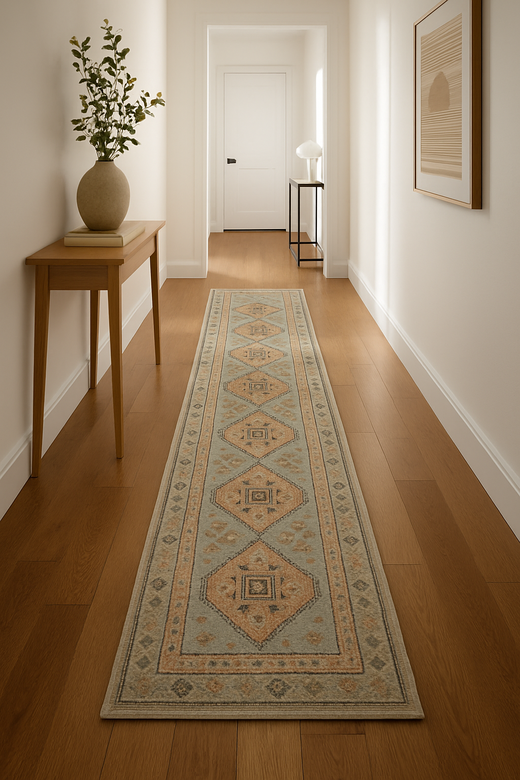 3 x 14.9 ft Hand Knotted Oushak Runner