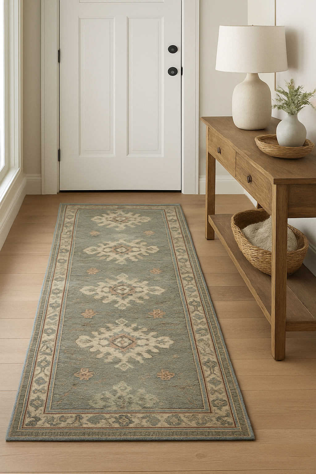3 x 10.2 ft Hand Knotted Oushak Runner
