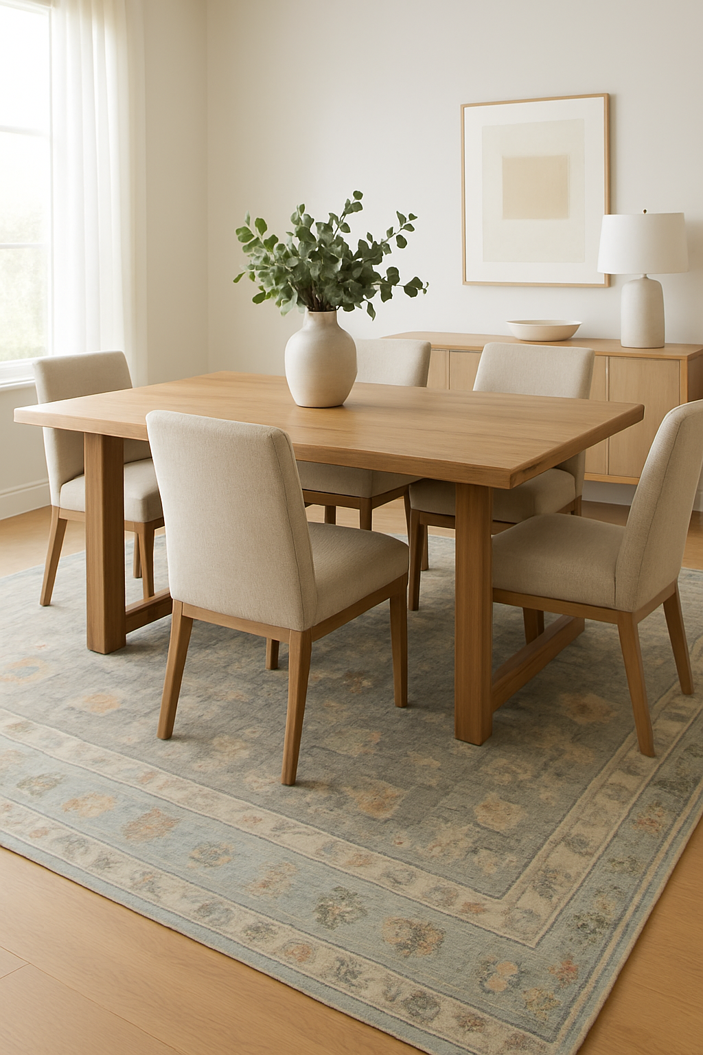8.8 x 10.1 ft Hand Knotted Oushak Rug