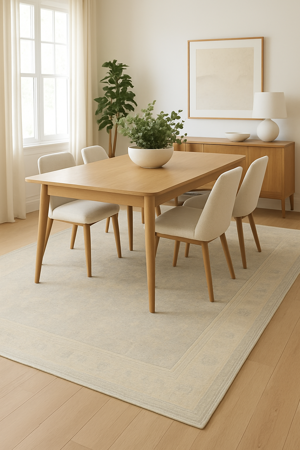 9 x 11.8 ft Hand Knotted Oushak Rug