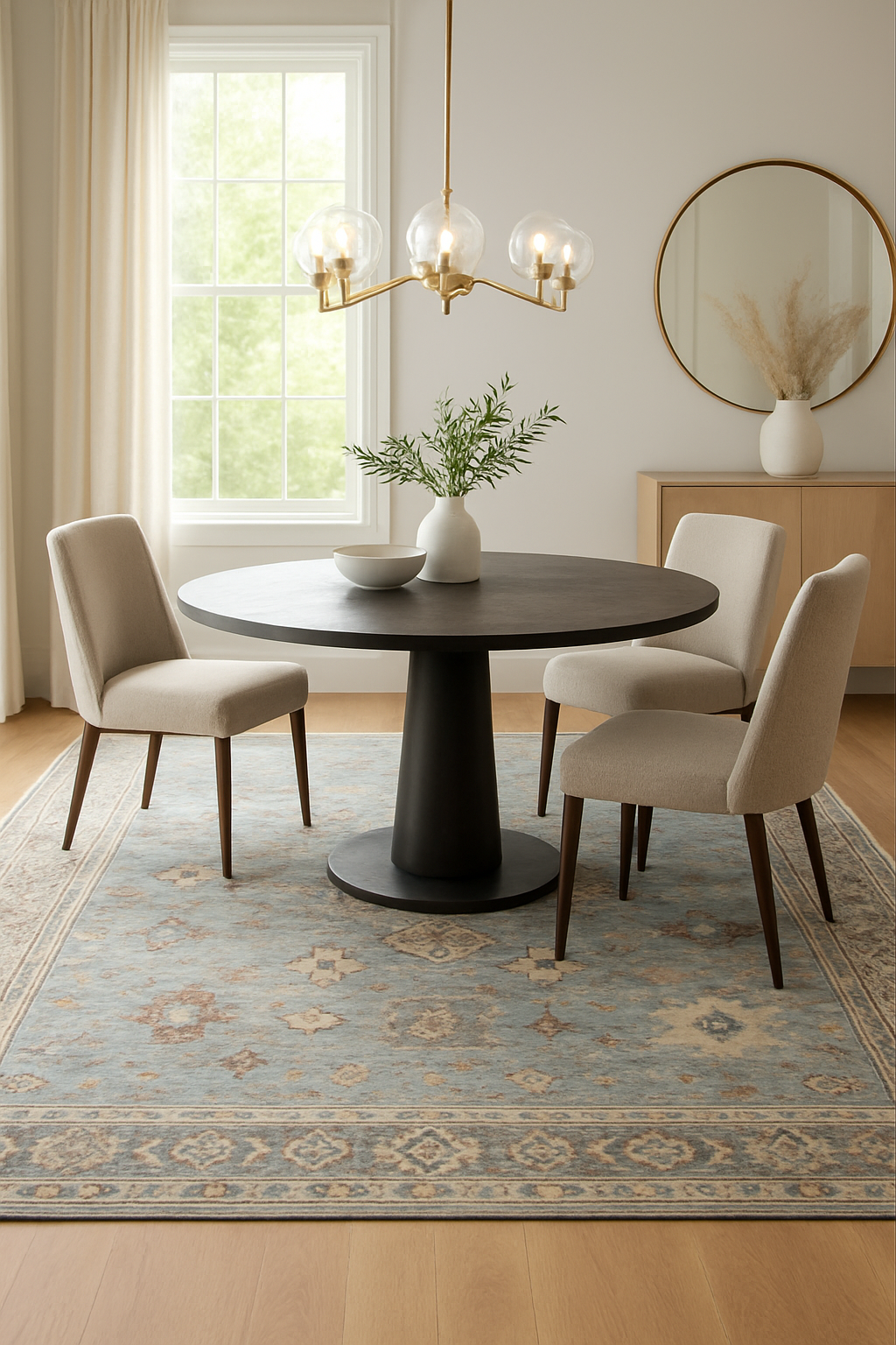 8.4 x 9.10 ft Hand Knotted Oushak Rug