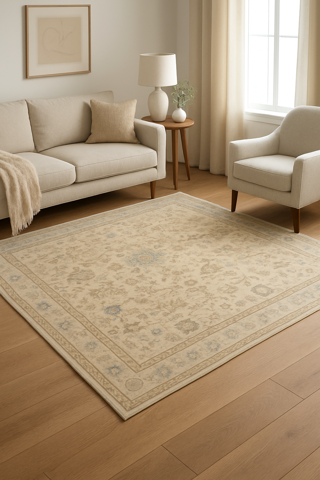 8.10 x 11.8 ft Hand Knotted Oushak Rug