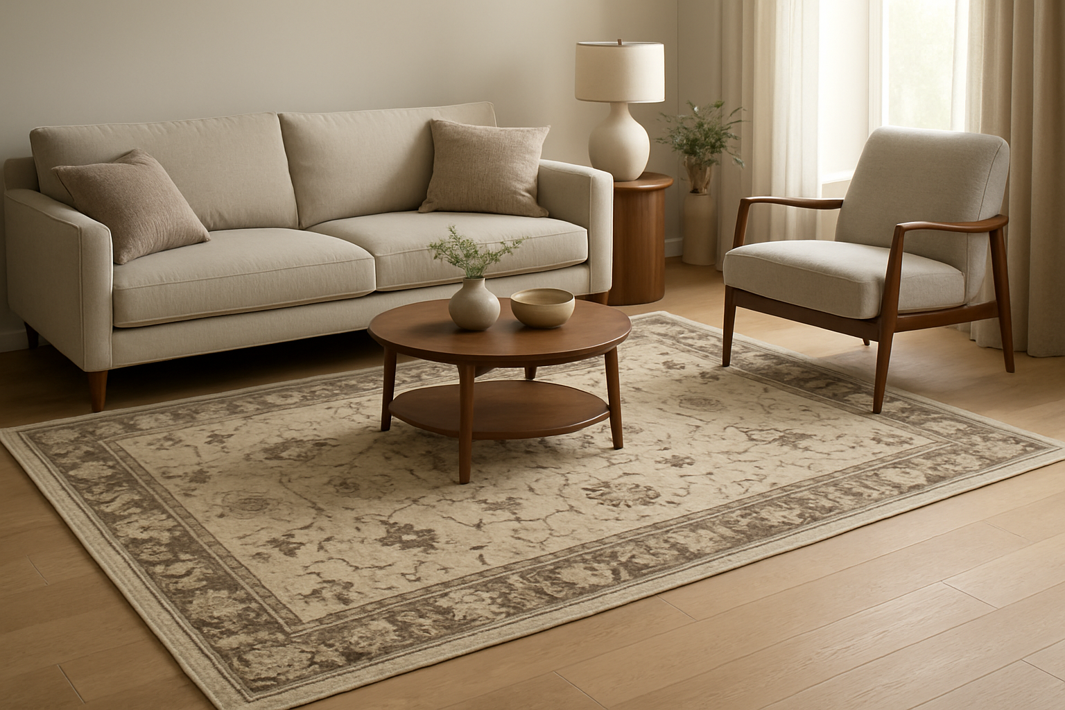 9 x 11.10 ft Hand Knotted Oushak Rug