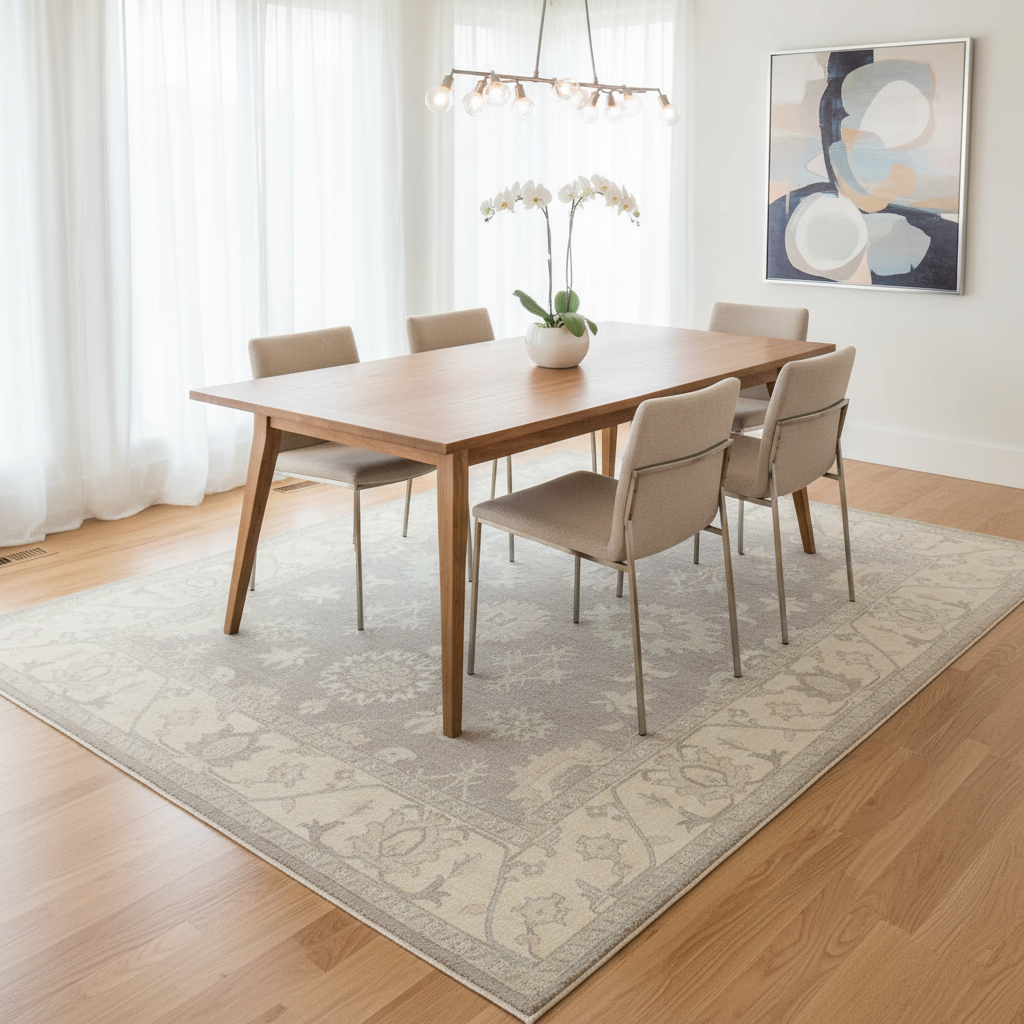 8 x 10.1 ft Hand Knotted Oushak Rug