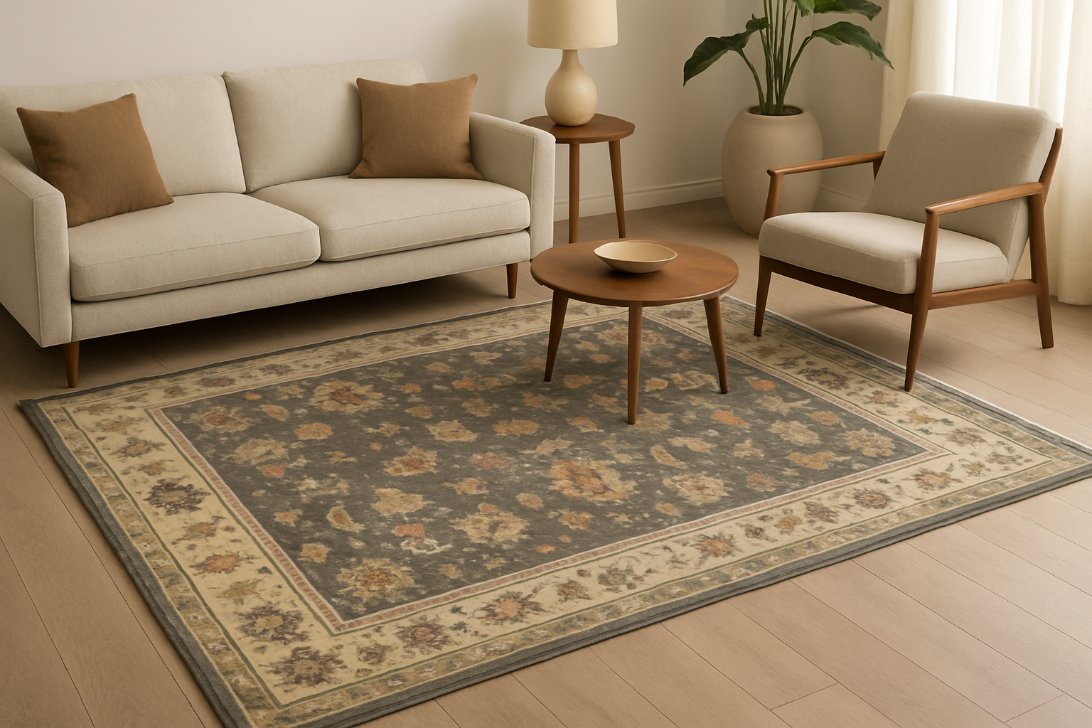 8.5 x 10.5 ft Hand Knotted Oushak Rug