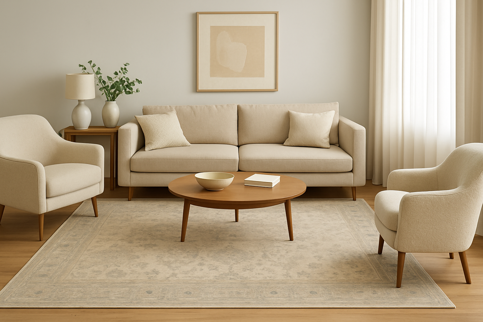 8 x 9.10 ft Hand Knotted Oushak Rug