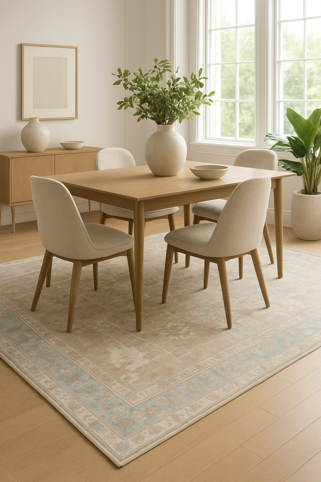 7.9 x 9.6 ft Hand Knotted Oushak Rug