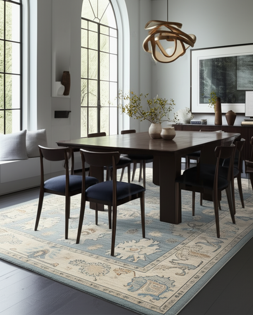 9.2 x 12.4 ft Hand Knotted Oushak Rug