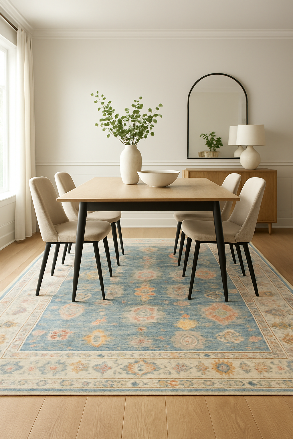 7.1 x 12 ft Hand Knotted Oushak Rug