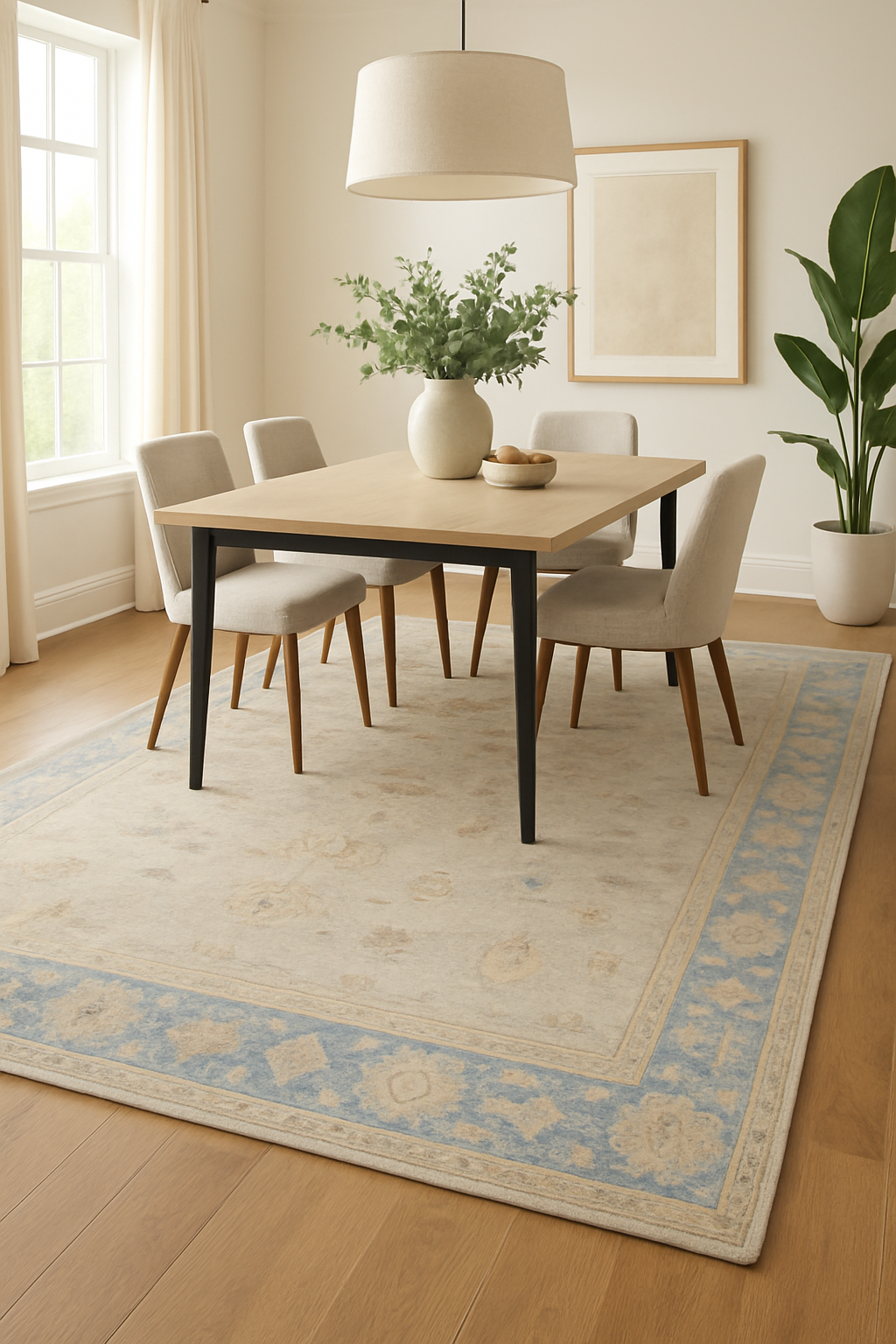 8 x 10.7 ft Hand Knotted Oushak Rug