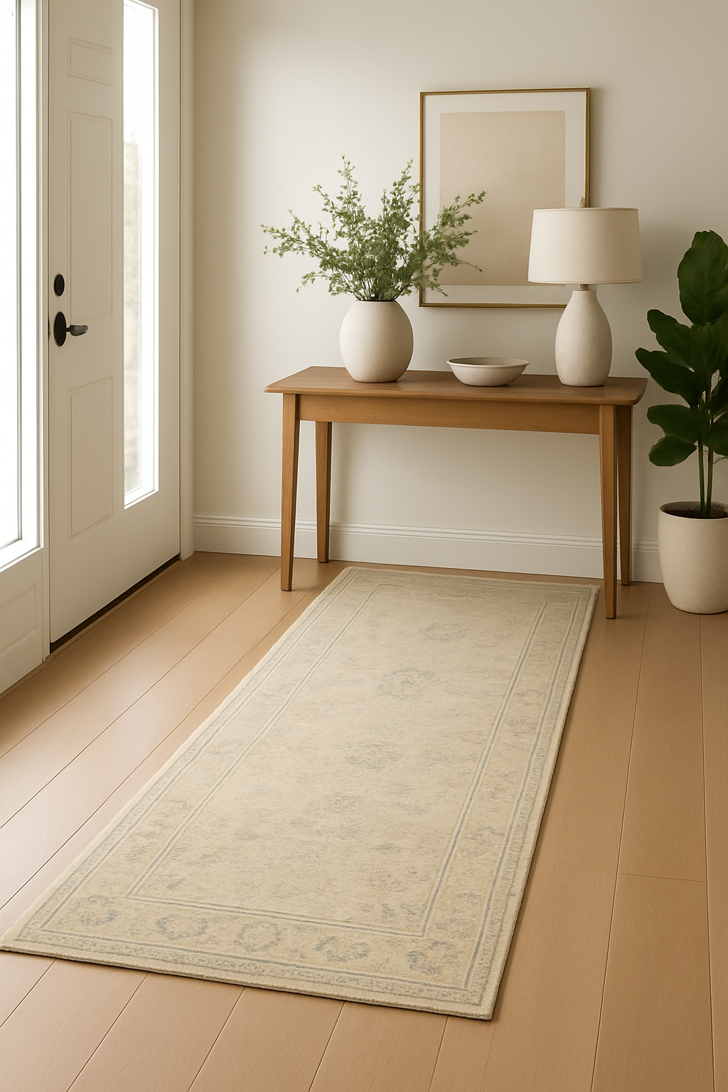 3 x 12.9 ft Hand Knotted Oushak Runner