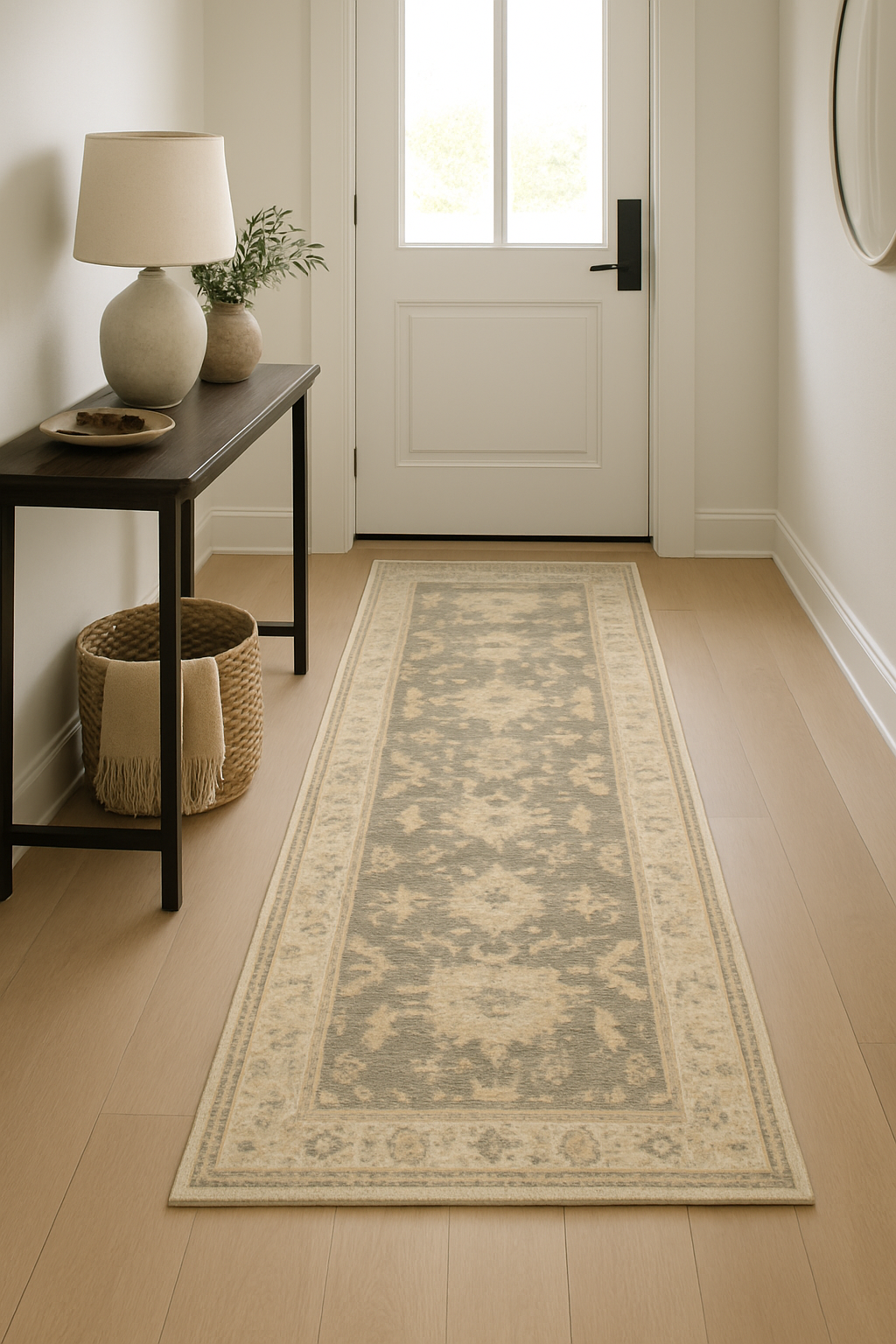 2.10 x 10.11 ft Hand Knotted Oushak Runner