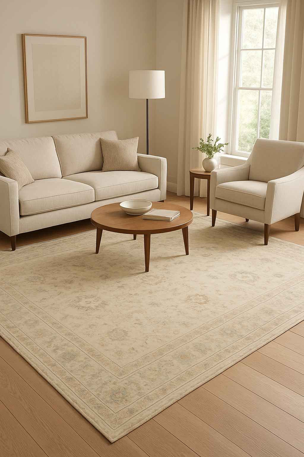 7.11 x 10.10 ft Hand Knotted Oushak Rug