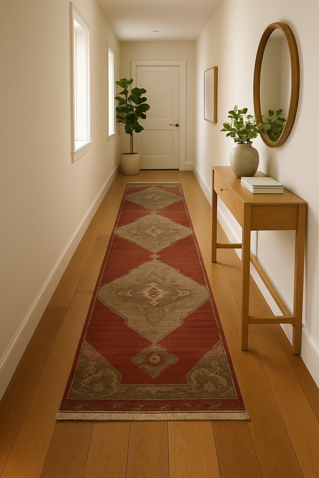 2.4 x 10.3 ft Hand Knotted Turkish Oushak Runner