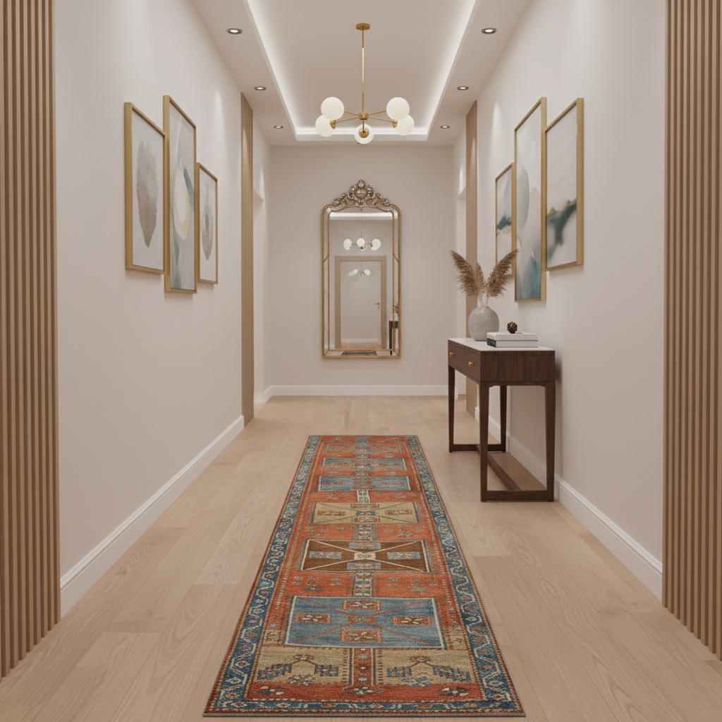 2.10 x 10.10 ft Hand Knotted Turkish Oushak Runner