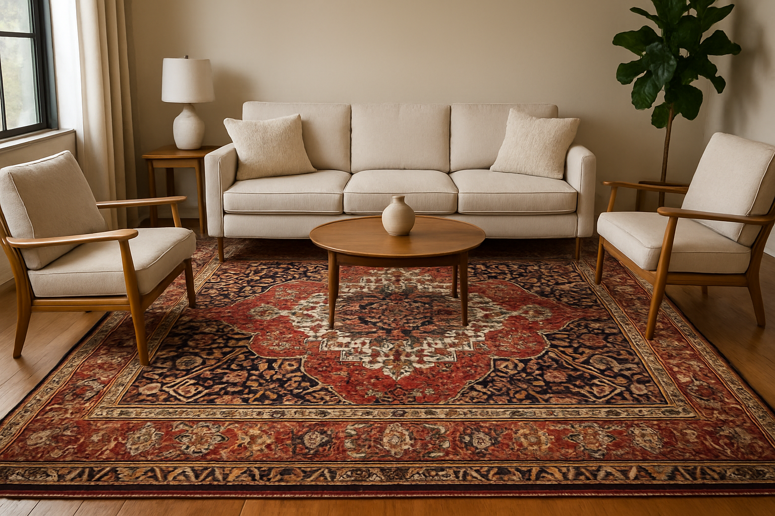 10.5 x 13.1 ft Hand Knotted Persian Bakhtiari Rug