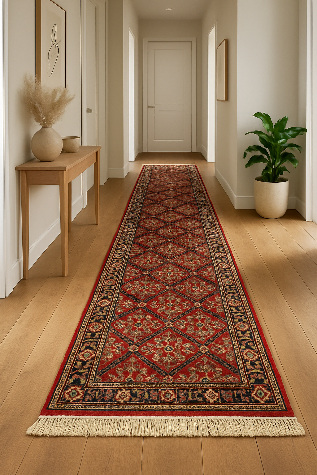 2.7 x 7.8 ft Hand Knotted Indian Mashad Runner