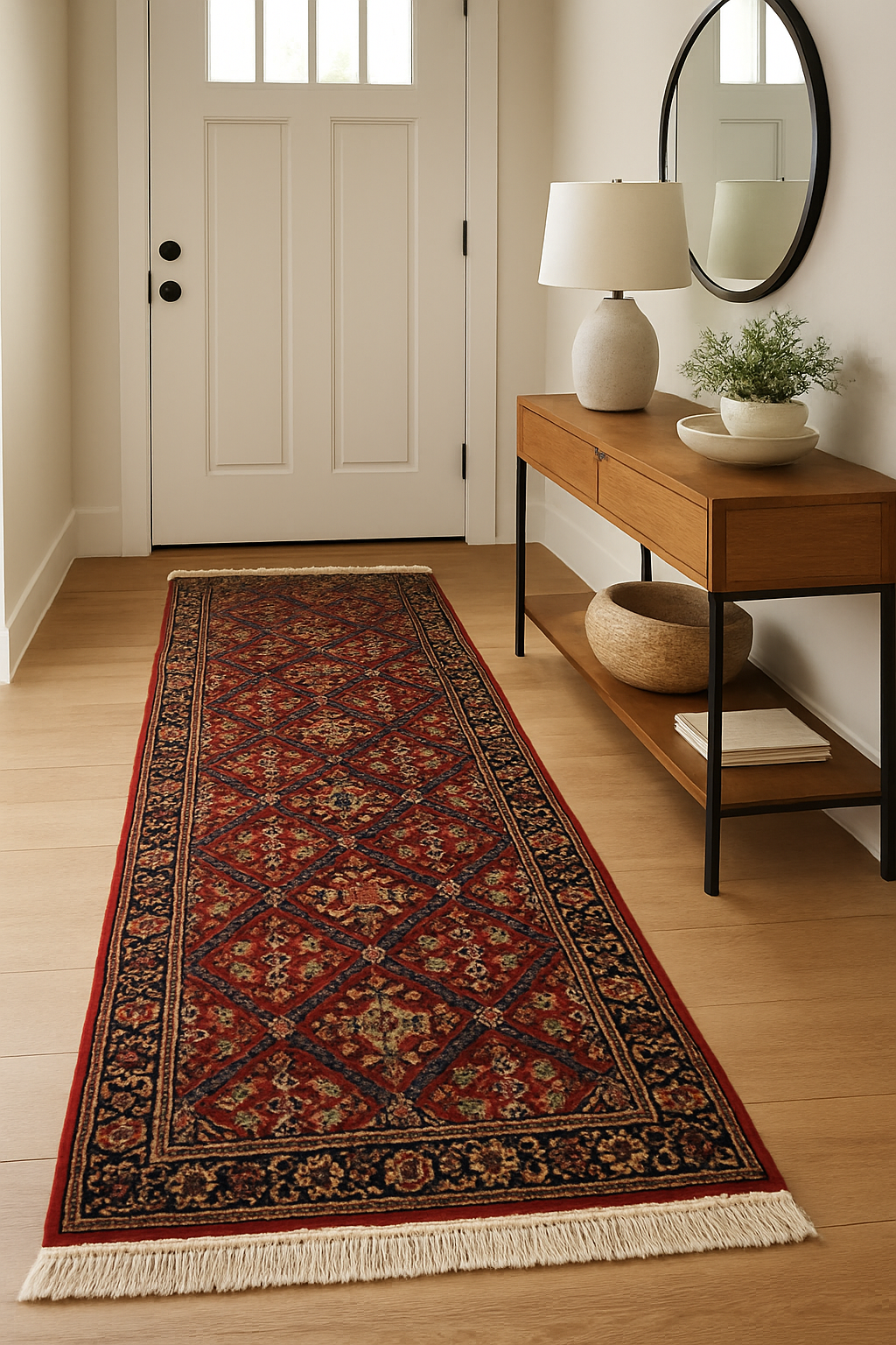 2.7 x 7.8 ft Hand Knotted Indian Mashad Runner