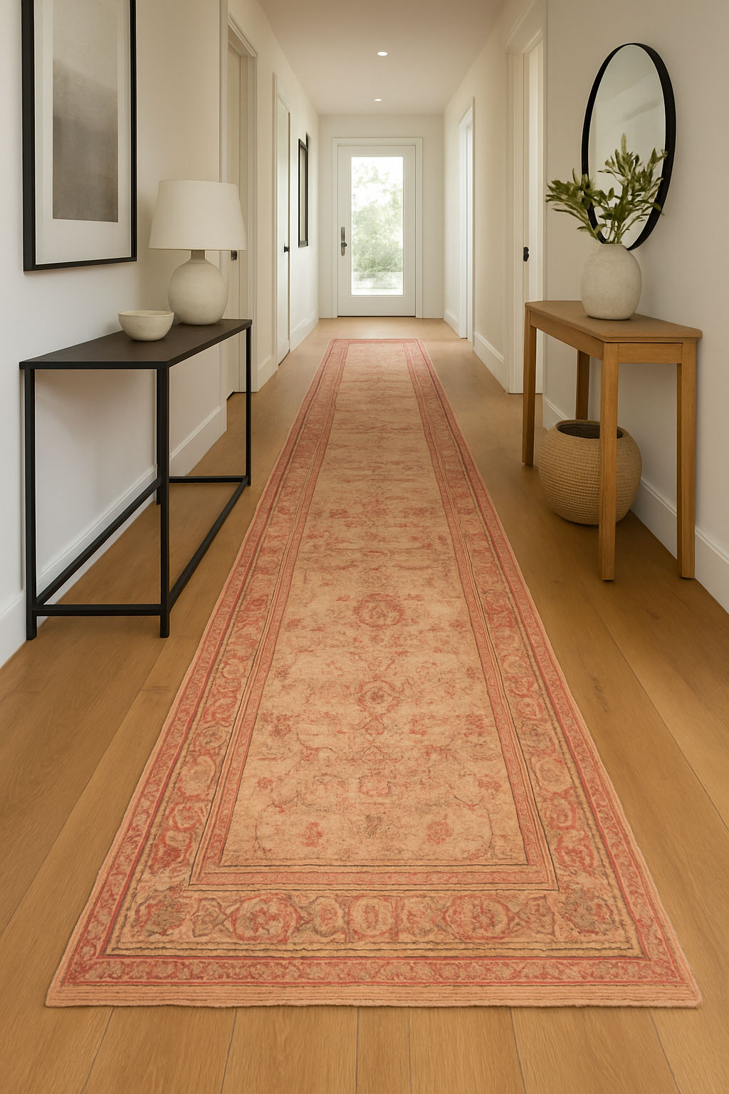 2.9 x 16.6 ft Hand Knotted Turkish Oushak Runner