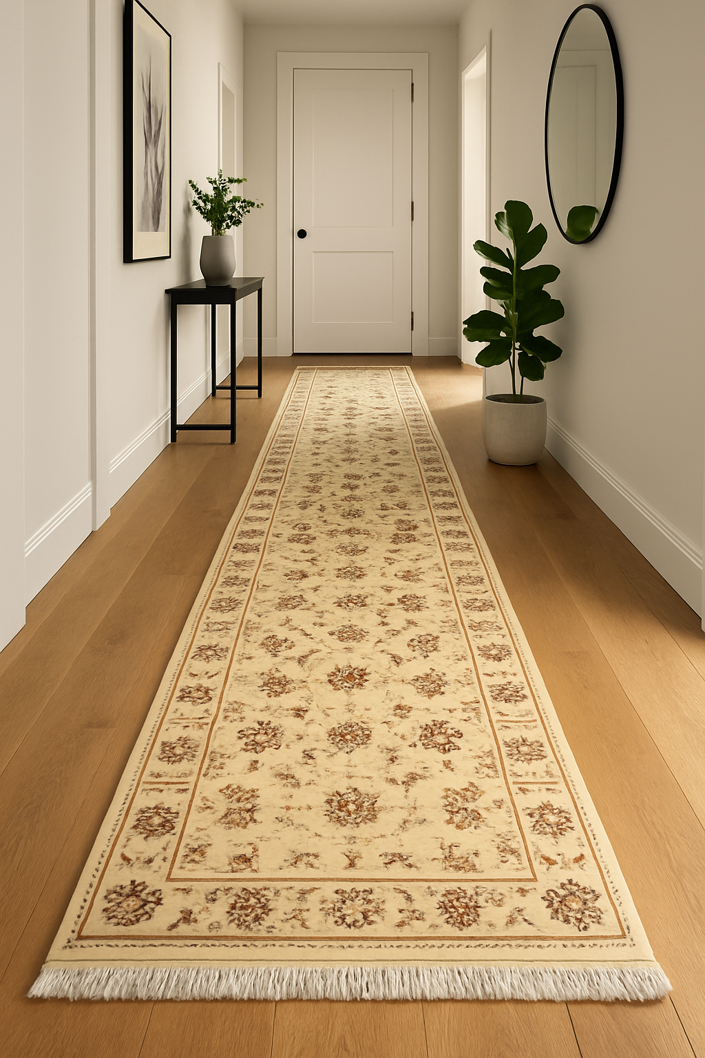 2.3 x 12 ft Hand Knotted Persian Tabriz Runner