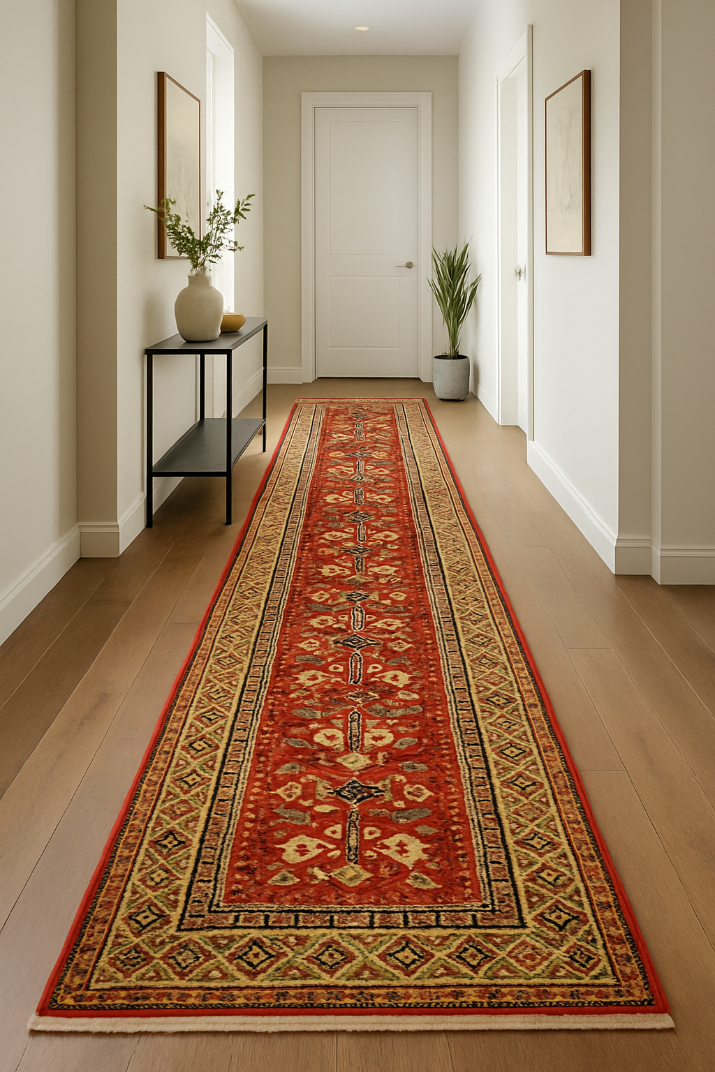 2.9 x 9.9 ft Hand Knotted Kazak Runner